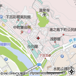 岐阜県下呂市湯之島571周辺の地図