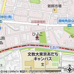 東京ひよ子周辺の地図