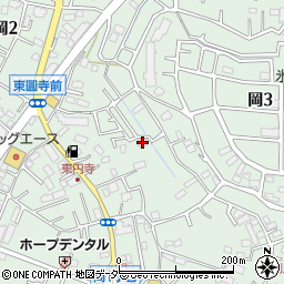 岡町内会館周辺の地図