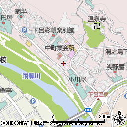 岐阜県下呂市湯之島853周辺の地図