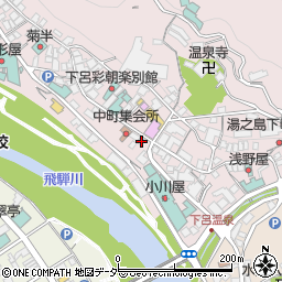 岐阜県下呂市湯之島851周辺の地図