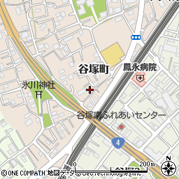 埼玉県草加市谷塚町877周辺の地図