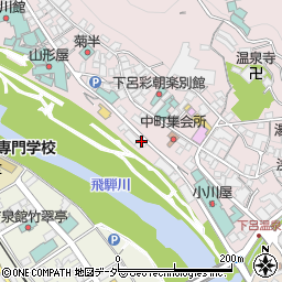 岐阜県下呂市湯之島876周辺の地図