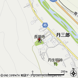 丹三郎登山口トイレ周辺の地図
