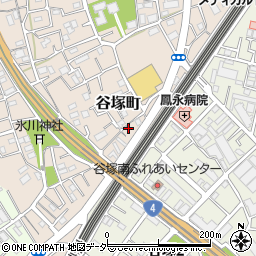 埼玉県草加市谷塚町459-1周辺の地図