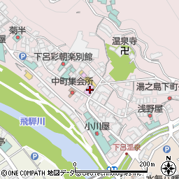 岐阜県下呂市湯之島547周辺の地図