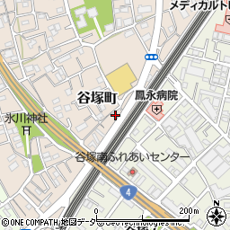 埼玉県草加市谷塚町460-1周辺の地図