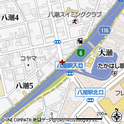 八潮駅入口周辺の地図