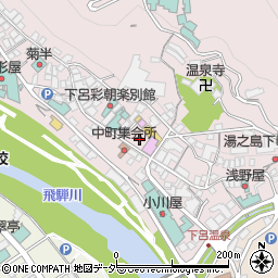 岐阜県下呂市湯之島554周辺の地図