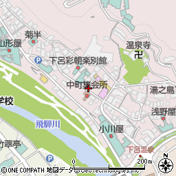 岐阜県下呂市湯之島546周辺の地図