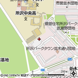 所沢ＰＴ並木通り団地駐車場周辺の地図