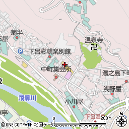 岐阜県下呂市湯之島543周辺の地図