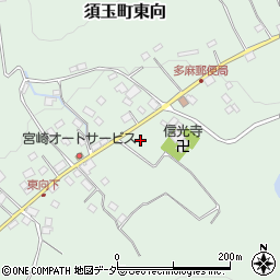 山梨県北杜市須玉町東向周辺の地図