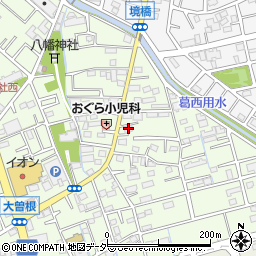 埼玉県八潮市大曽根95-1周辺の地図