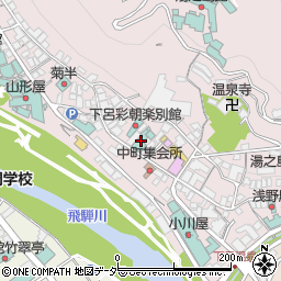 岐阜県下呂市湯之島537周辺の地図