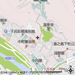 岐阜県下呂市湯之島605周辺の地図