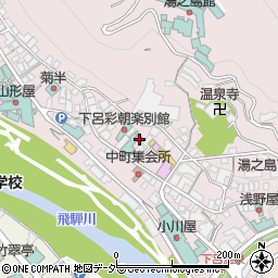 岐阜県下呂市湯之島544周辺の地図