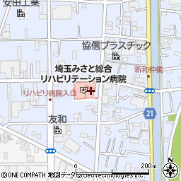 埼玉みさと総合リハビリテーション病院周辺の地図