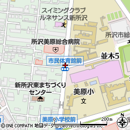 所沢市民体育館周辺の地図