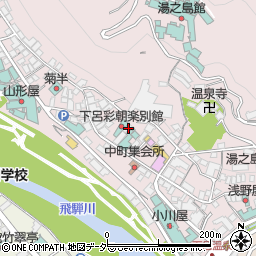 岐阜県下呂市湯之島534周辺の地図