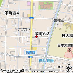 千葉県松戸市栄町西周辺の地図