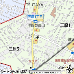 ジーユー朝霞三原店駐車場周辺の地図