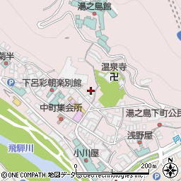岐阜県下呂市湯之島607周辺の地図