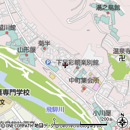 岐阜県下呂市湯之島523周辺の地図