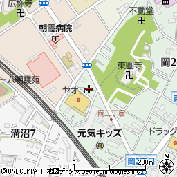 ヤオコー朝霞岡店駐車場周辺の地図