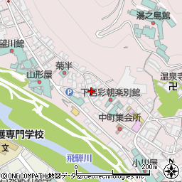 岐阜県下呂市湯之島522周辺の地図
