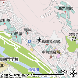 岐阜県下呂市湯之島521周辺の地図