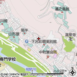 岐阜県下呂市湯之島516周辺の地図