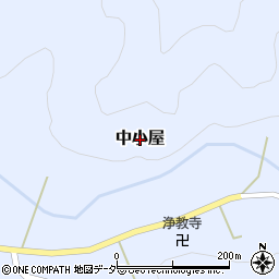 福井県南越前町（南条郡）中小屋周辺の地図