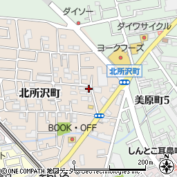 埼玉県所沢市北所沢町2224周辺の地図
