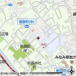 埼玉県草加市両新田東町168周辺の地図
