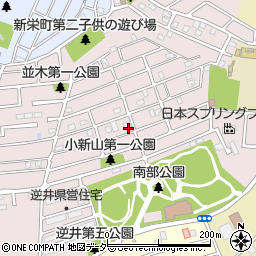 千葉県柏市新逆井周辺の地図