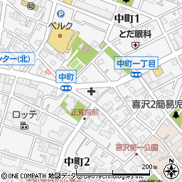 埼玉県戸田市中町周辺の地図