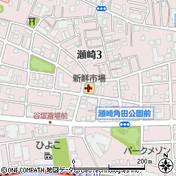 大三ミート産業株式会社新鮮市場草加店周辺の地図