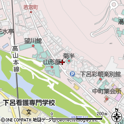 岐阜県下呂市湯之島261周辺の地図
