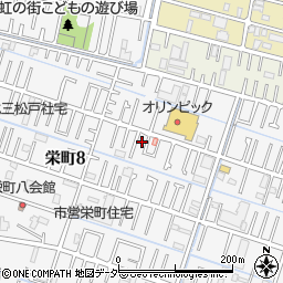 メナード化粧品松戸栄代行店周辺の地図