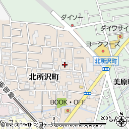 埼玉県所沢市北所沢町2208周辺の地図