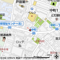 埼玉県戸田市中町1丁目33-1周辺の地図