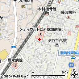 セブンイレブン草加谷塚１丁目店周辺の地図