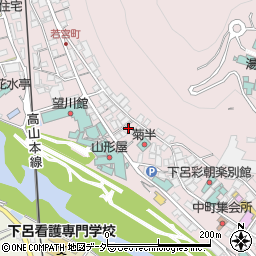 岐阜県下呂市湯之島266周辺の地図