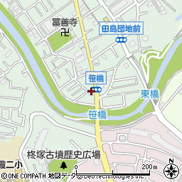 笹橋周辺の地図