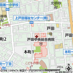 戸田中央総合病院周辺の地図