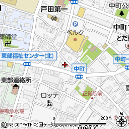 埼玉県戸田市中町1丁目33周辺の地図