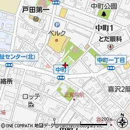 埼玉県戸田市中町1丁目27周辺の地図