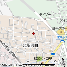 埼玉県所沢市北所沢町周辺の地図