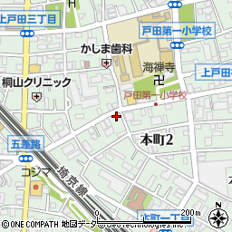 株式会社篠崎電気　戸田店周辺の地図